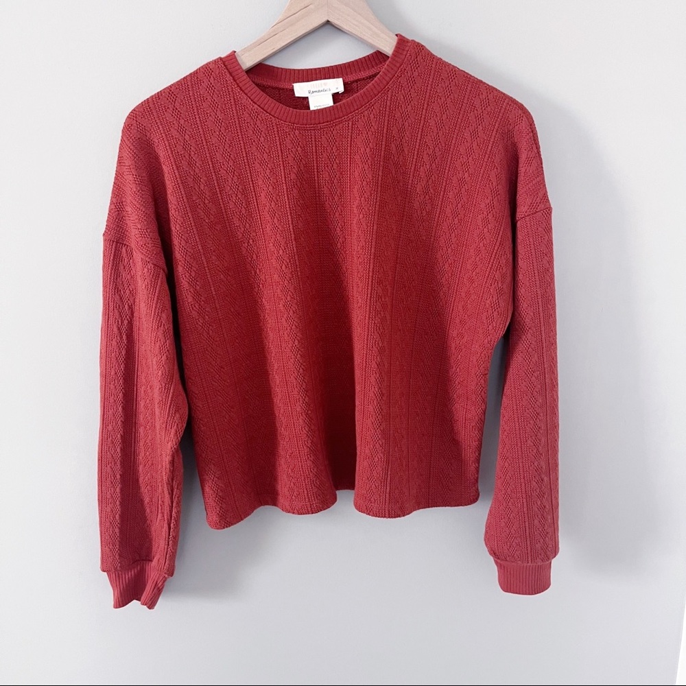rust orange knit sweater